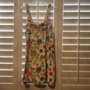 Owl print after shower wrap